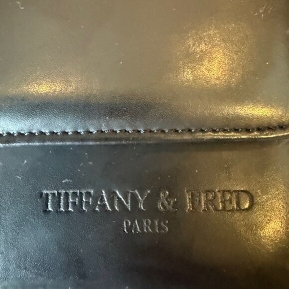 Pre-Loved Vintage Black Leather Tiffany & Fred Paris Purse - Picture 3 of 5